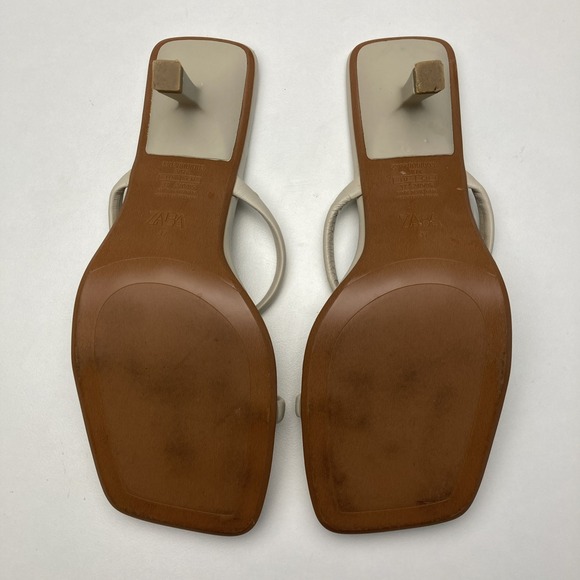 Zara Leather Strap Heel Sandals Brand New Women Size 6.5 - Picture 8 of 10